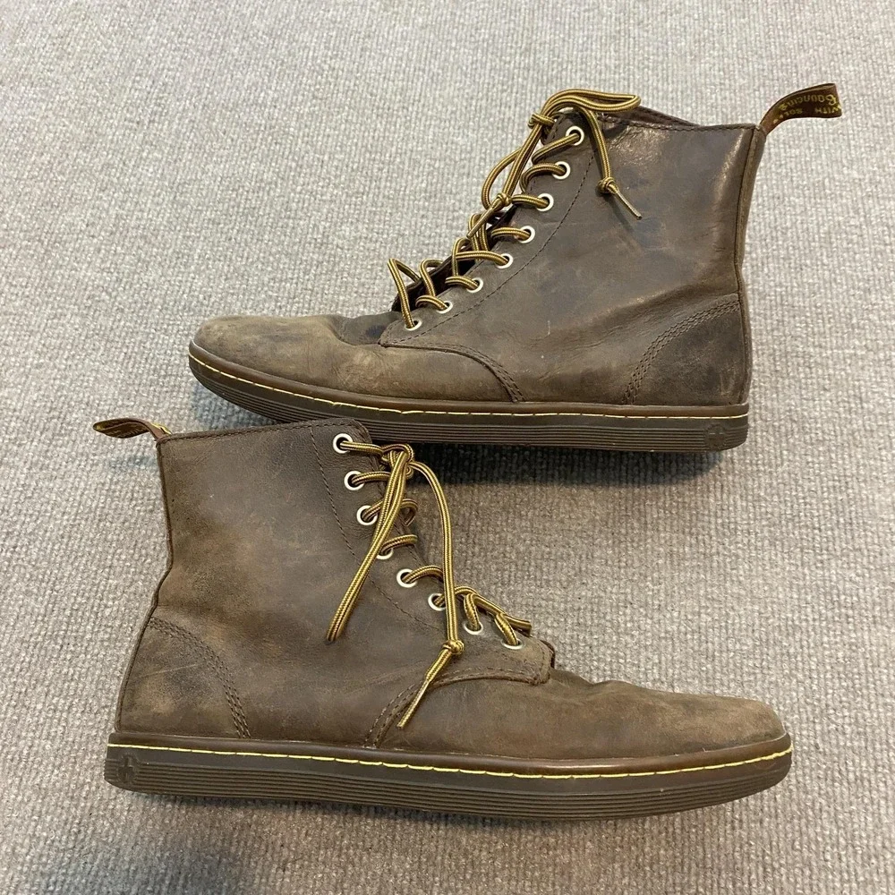 Dr. Martens Brown Leather Lace-Up Boots